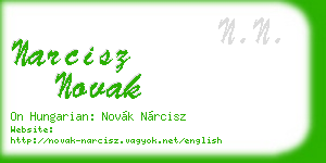 narcisz novak business card