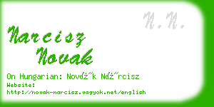 narcisz novak business card